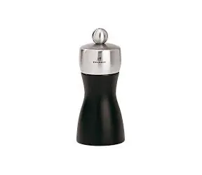 Peugeot FIDJI Młynek do pieprzu - czarny / wysokość 12 cm / drewno bukowe i stal nierdzewna