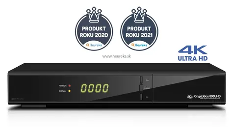 AB CryptoBox 800UHD / Odbiornik satelitarny / 4K UHD / DVB-S2X / H.265 HEVC / HDMI / LAN / PVR