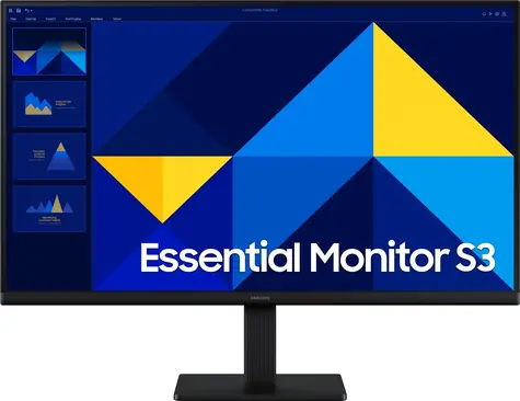 27" Samsung Essential S3 S27D304GAU czarny / Monitor / IPS / 1920x1080 / 16:9 / 100Hz / 5ms / HDMI + VGA / VESA