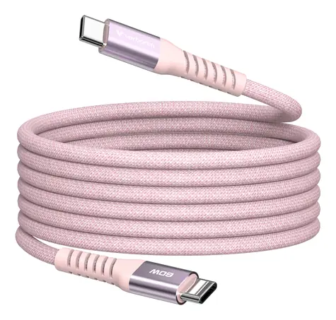 Kabel magnetyczny Verbatim 31853 USB-C 60 W, 1,2 m, różowy / USB-C(M) / USB-C(M) / PD 3.0 i QC 3.0