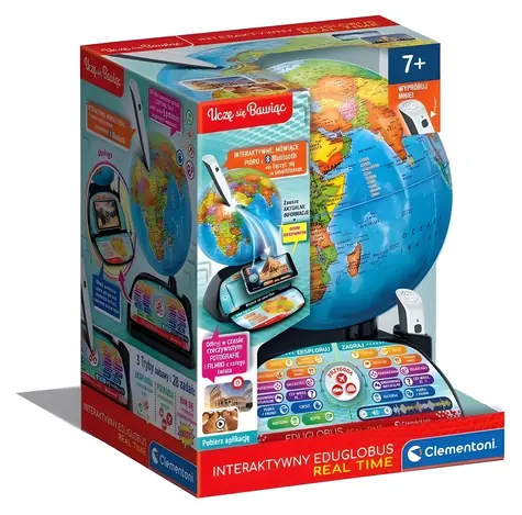 Clementoni Eduglobus / Interaktywny globus edukacyjny / od 7 lat / mówiący / z aplikacją