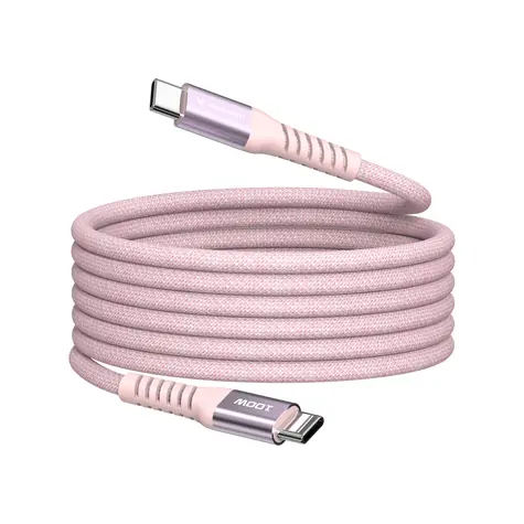 Kabel magnetyczny Verbatim 31857 USB-C 100 W, 1,2 m, różowy / Kabel ładujący / USB-C(M) / USB-C(M) / PD i QC 3.0