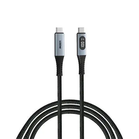 Verbatim Sync & Charge czarny / kabel USB-C / 100 W / 120 cm / wyświetlacz LED