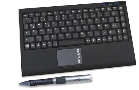 Keysonic ACK-540U+ (US) czarny / Mini klawiatura / Touchpad / USB