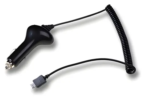 2GO czarny / Ładowarka samochodowa / Micro-USB / 5 W / kabel spiralny