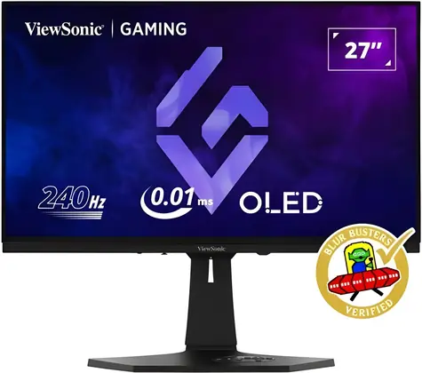 27" ViewSonic XG272-2K-OLED / Monitor / OLED / 2560 x 1440 / 240 Hz / 0,02 ms / 2x HDMI / 2x DP / USB-C / Repro
