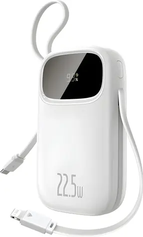 Baseus EnerFill FC31 20000mAh biały / Powerbank / 22,5W / USB-C / USB-A / Lightning