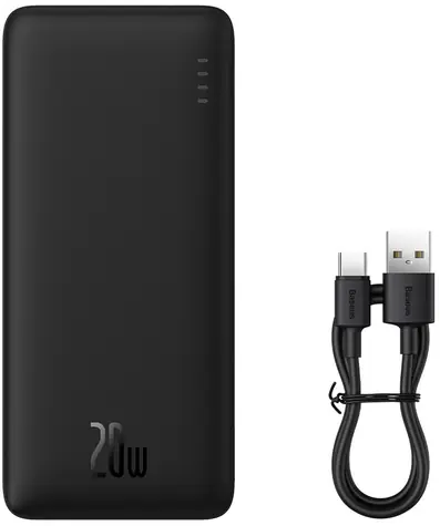 Baseus Airpow 30000mAh czarny / Powerbank / 20W / USB-A / USB-C
