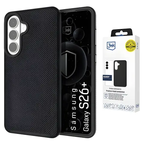 3mk Hardy Shockproof MagCase / Etui ochronne / Samsung Galaxy S26+ / MagSafe / Odporność na upadek z 3 m / SafeEdge