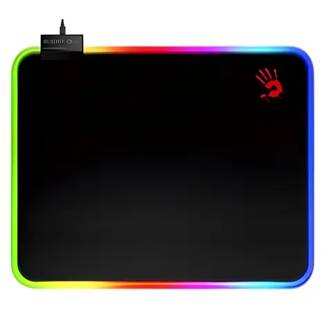 A4Tech Bloody MP-45N czarna / Podkładka pod mysz gamingową / RGB / Wymiary 450 x 400 mm
