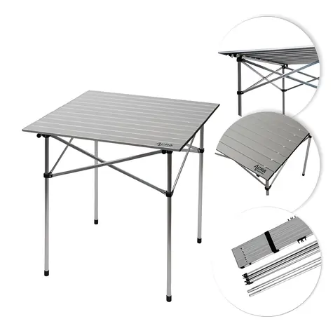 Acra C3S / Składany stół kempingowy / 70 x 70 x 70 cm / aluminium