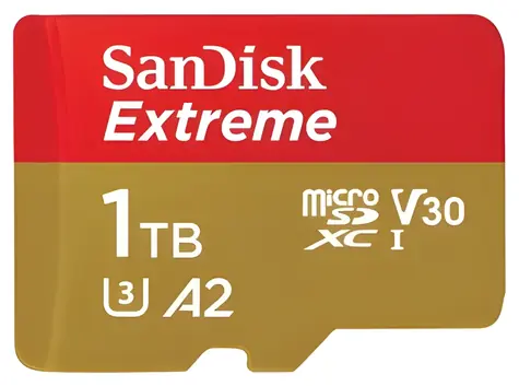 SanDisk Extreme microSDXC 1TB / karta pamięci microSD / UHS-I U3 V30 A2 / odczyt: 190 MB/s / zapis: 130 MB/s