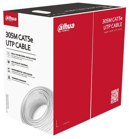 Dahua UTP Cat5e biały / Kabel sieciowy / przewód / 4 pary / PVC / 305m