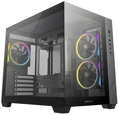 DEEPCOOL CG330 3F czarny / Obudowa PC / µATX / Bez zasilacza / Szkło hartowane / 3x 120mm FL12