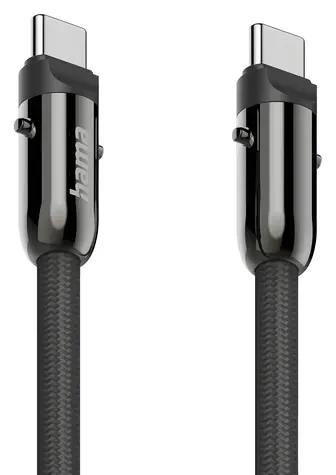 HAMA USB-C 2w1 czarny / Kabel i pasek do telefonu / USB-C - USB-C / 1,2 m / szybkie ładowanie