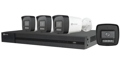 Kit Ezviz X5K PoE / Zestaw kamer / 8 Mpix / 8-kanałowy NVR / 4X kamery IP H3K / PoE / 2TB HDD