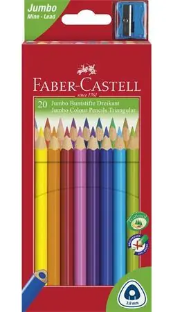 Kredki Faber-Castell Jumbo / heksagonalne / 20 szt. / + temperówka