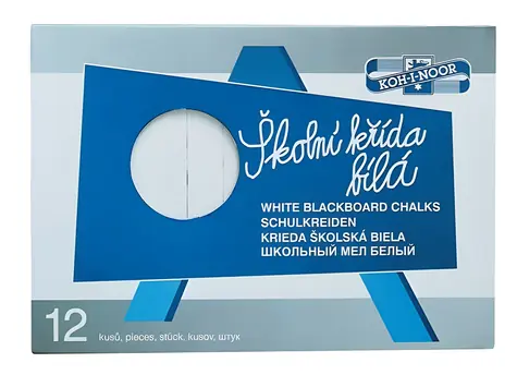 Kreda KOH-I-NOOR 111505 biała / Kreda do tablicy / 4 szt.