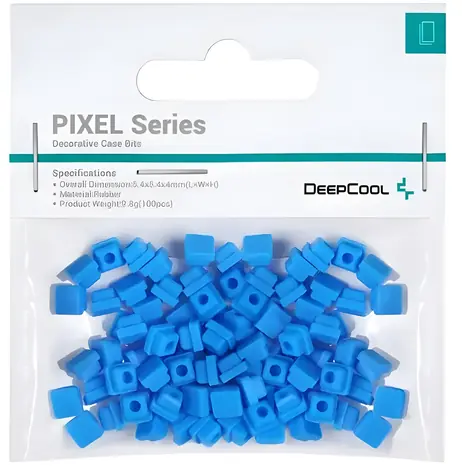 DEEPCOOL PIXEL niebieski / Dekoracyjne bity do obudowy PC / 100 szt. / gumowe