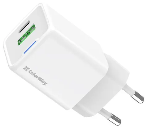 Colorway biały / Zasilacz / 1x USB-C / GaN / 30 W / PD / QC / PPS