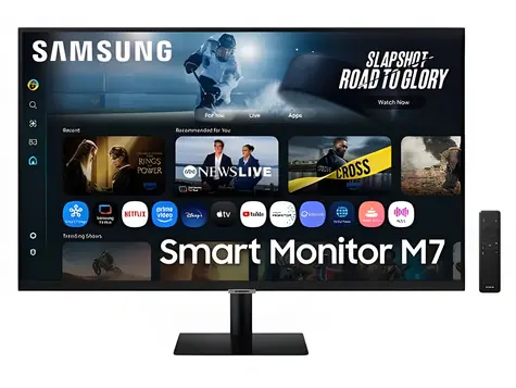 32-calowy Samsung S32FM700UU czarny / SMART monitor / VA / 4K UHD / 60 Hz / Wi-Fi / Tizen / Głośniki 20 W