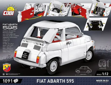 Cobi 24354 Fiat 500 Abarth / Zestaw konstrukcyjny / 1091 elementów / 1:12 / od 9 lat