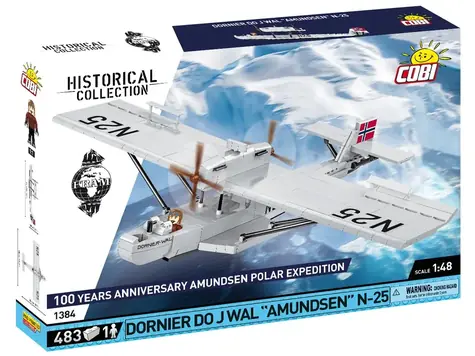 Cobi 1384 Dornier Do J Wal "Amundsen" / Zestaw konstrukcyjny / 483 elementy / 2 figurki / 1:48 / od 7 lat
