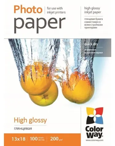 Papier fotograficzny Colorway / Wysoki połysk / 13x18 / 100 arkuszy