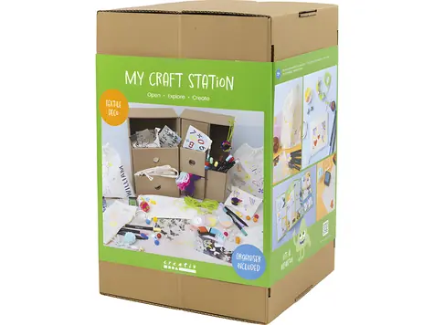 Creativ Company Maxi Box Dekoracje Tekstylne / Zestaw kreatywny / markery i szablony tekstylne / od 5 lat