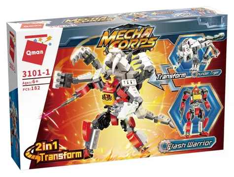 QMAN MechaCorps 3101-1 Flash Warrior 2w1 / Zestaw konstrukcyjny / 182 elementy / od 6 lat