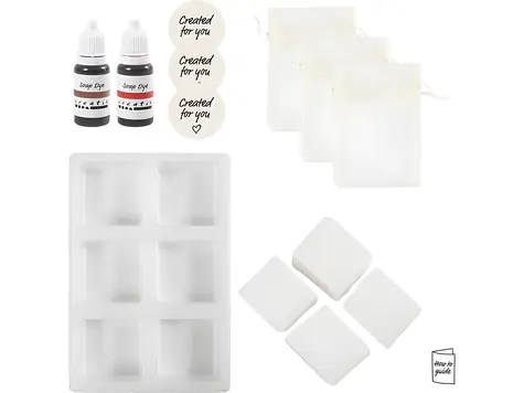 Zestaw kreatywny Creativ Company Soap Making Square / 9 mydeł / 3 techniki