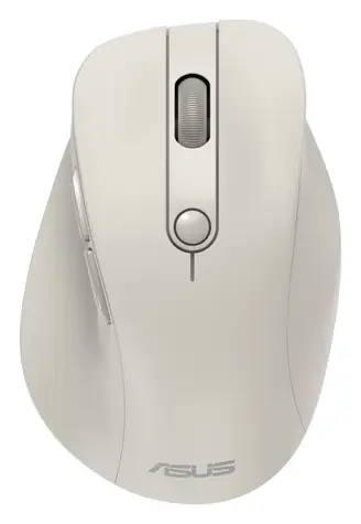 Asus MD105 beżowa / Mysz optyczna bezprzewodowa / 1200-2400 DPI / Bluetooth 5.0 + 2.4 GHz / cicha