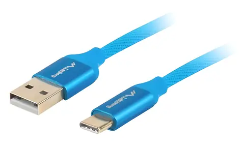 Lanberg USB-C do USB-A 1,8 m niebieski / kabel USB / 2.0 / 480 Mbit/s