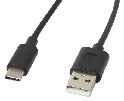 Lanberg CA-USBO-10CC-0018-BK czarny / Kabel USB-A do USB-C / USB 2.0 / 1,8 m