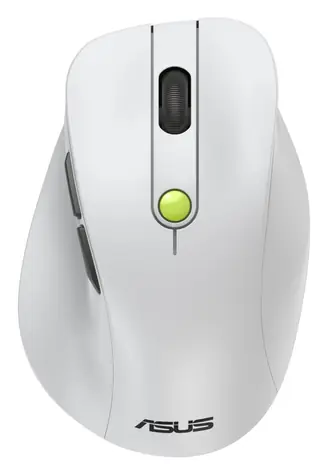 Asus MD105 biała / Mysz bezprzewodowa / optyczna / 1200-2400 DPI / BT 5.0 / 2,4 GHz / cicha