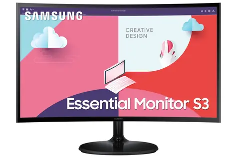 27" Samsung S36C czarny / Monitor / Zakrzywiony VA / 1920 x 1080 / 75 Hz / 4 ms / FreeSync