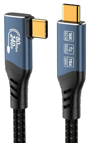 USB4™ w wersji 2.0 80 Gb/s 16 K@60 Hz 240 W Thunderbolt, 1 m