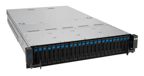 Asus RS520A-E12-RS24U szary / Serwer / AMD EPYC 9004 / 1x SP5 / 24x DDR5 max 6TB / 24x NVMe / 2x GbE / 1600W / 2U