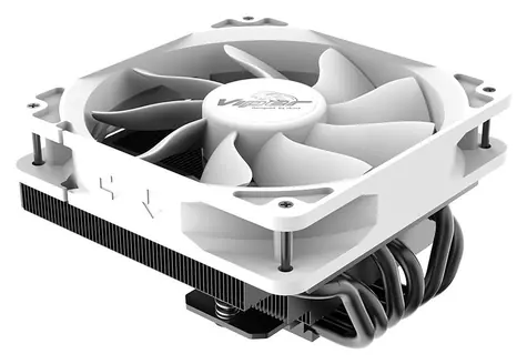 Akasa VIPER H6L biały / chłodzenie procesora / niski profil / TDP 165 W / 120 mm PWM / Intel LGA1851-115x / AMD AM5/AM4