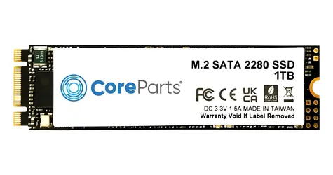 CoreParts M.2 2280 1 TB / Wewnętrzny dysk SSD / SATA III / odczyt: 500 MB/s / zapis: 450 MB/s