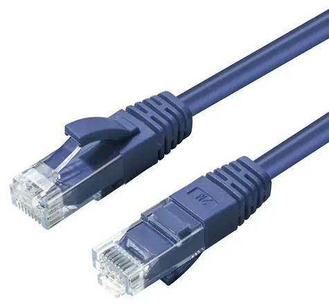 MicroConnect CAT6a U/UTP 0,5m niebieski / LSZH