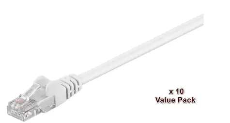 MicroConnect CAT5e 1m biały / Kabel sieciowy / U/UTP / 10 szt.