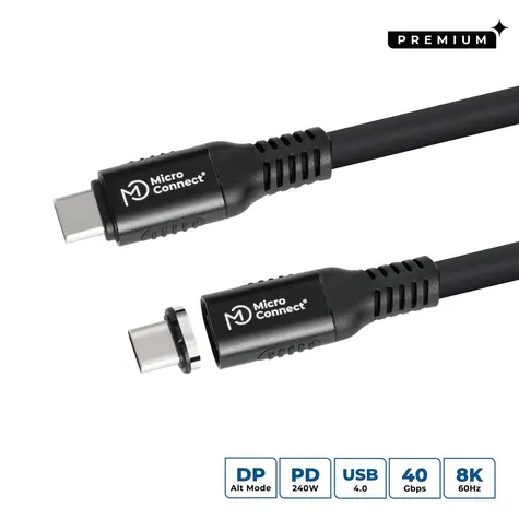 MicroConnect USB-C - USB-C 1 m czarny / Kabel