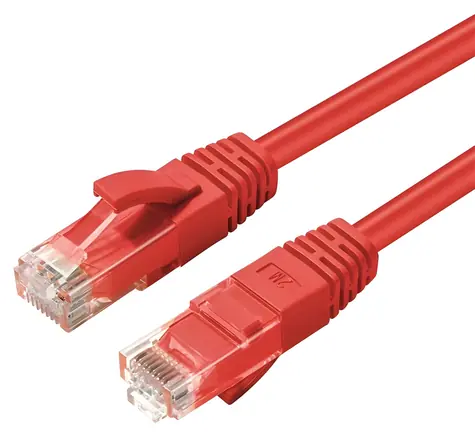 MicroConnect CAT6a U/UTP 3M czerwony / LSZH