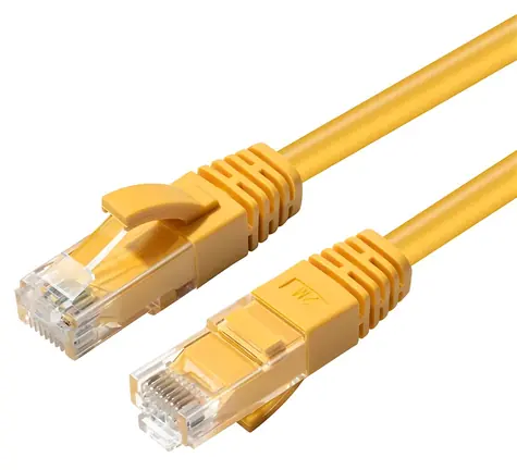 MicroConnect CAT6a U/UTP 1m żółty / LSZH