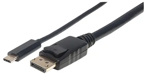 Manhattan USB-C do DisplayPort czarny / Adapter / 3840 x 2160 px / 60 Hz / 1 m