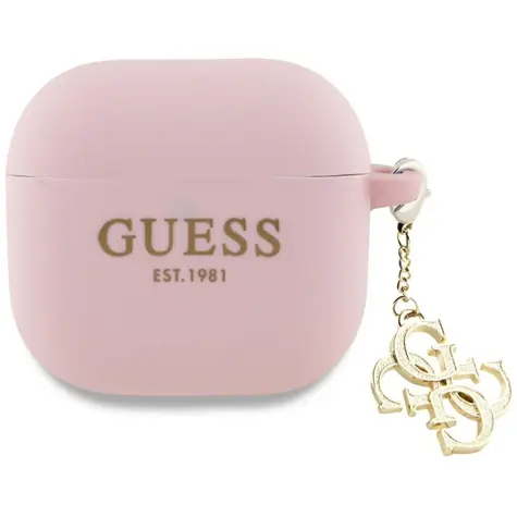 Guess 4G Charm AirPods 4 różowe / etui silikonowe