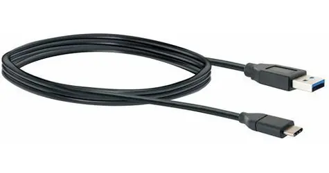 Schwaiger USB-C - USB-A 3.0 czarny / Kabel danych / USB 3.2 Gen 1 / 5 Gbit/s / 1 m