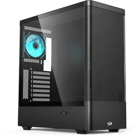 Redragon Ventra Air czarny / obudowa Midi Tower / ATX / ARGB / USB-C / bez zasilacza