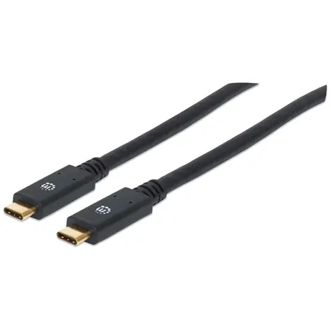 Manhattan USB-C/USB-C 2 m czarny / Kabel / USB 3.2 Gen 1 / 5 Gbit/s